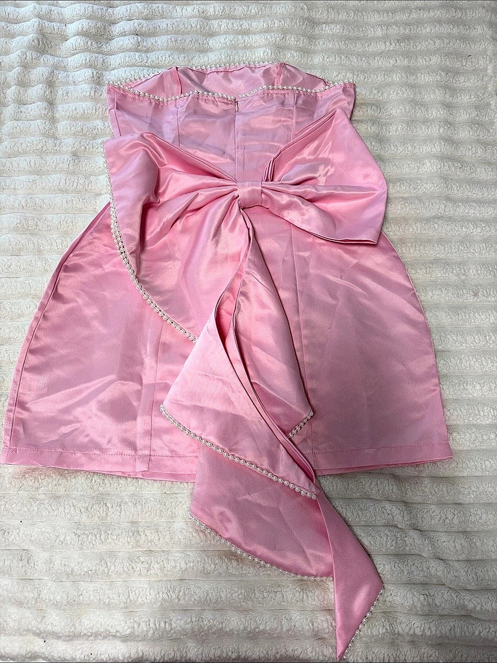 Pink Bow Mini Dress Like New